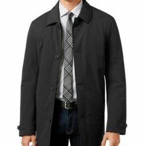 Calvin Klein mens Melliot Shirt Collar Rain Coat